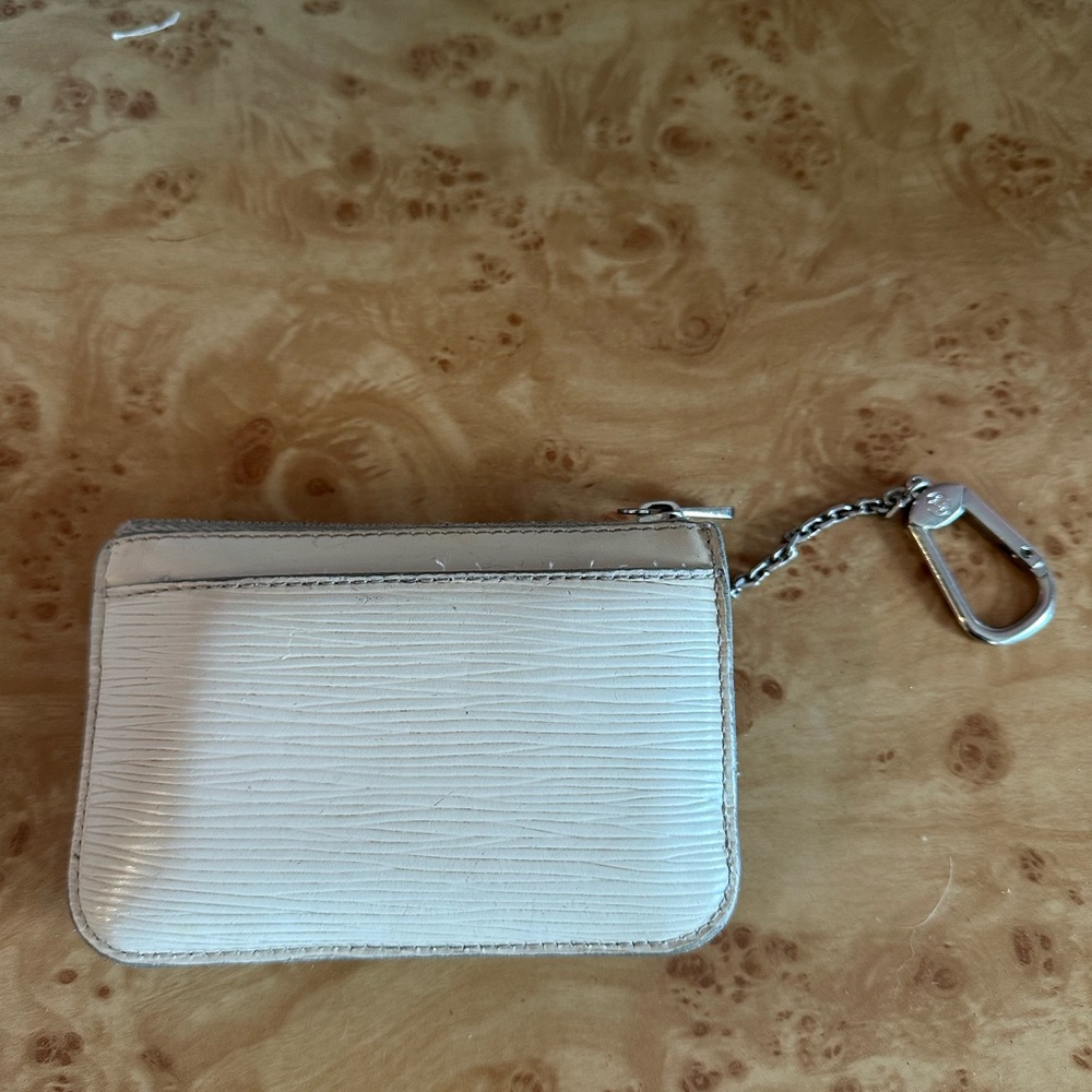 Louis Vuitton Cream Zipper Pouch